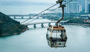 Preview wallpaper hong kong, lantau, island, cable car, cabin