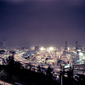 Preview wallpaper hong kong, night, view from above, building