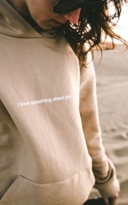 Preview wallpaper hoodie, inscription, wind, inspiration