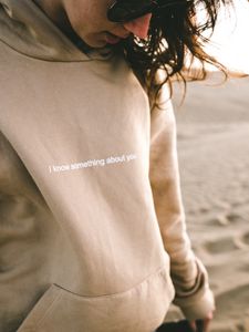 Preview wallpaper hoodie, inscription, wind, inspiration