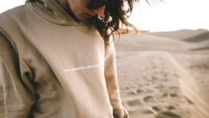 Preview wallpaper hoodie, inscription, wind, inspiration