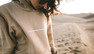 Preview wallpaper hoodie, inscription, wind, inspiration