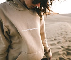 Preview wallpaper hoodie, inscription, wind, inspiration