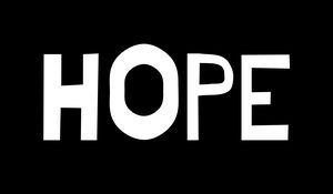 Preview wallpaper hope, inscription, word, text, minimalism