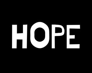 Preview wallpaper hope, inscription, word, text, minimalism