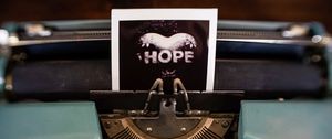 Preview wallpaper hope, word, inscription, text, typewriter