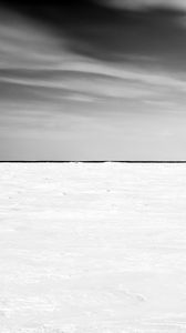 Preview wallpaper horizon, ice, snow, winter, sky, bw