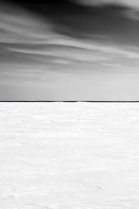 Preview wallpaper horizon, ice, snow, winter, sky, bw