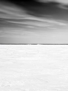 Preview wallpaper horizon, ice, snow, winter, sky, bw