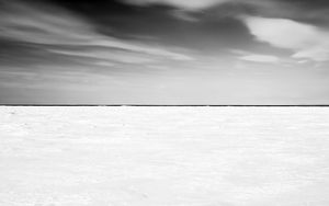 Preview wallpaper horizon, ice, snow, winter, sky, bw