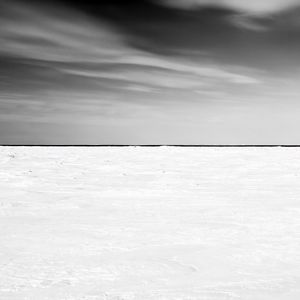 Preview wallpaper horizon, ice, snow, winter, sky, bw