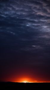 Preview wallpaper horizon, night, sunset, clouds