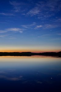 Preview wallpaper horizon, river, clouds