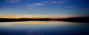 Preview wallpaper horizon, river, clouds