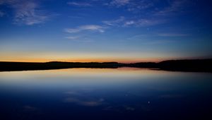 Preview wallpaper horizon, river, clouds