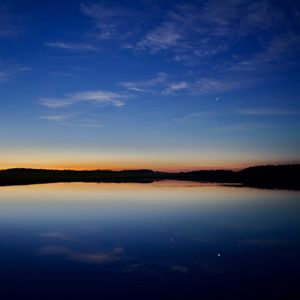 Preview wallpaper horizon, river, clouds