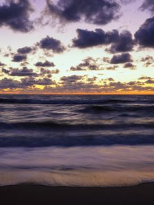 Preview wallpaper horizon, sea, beach, waves