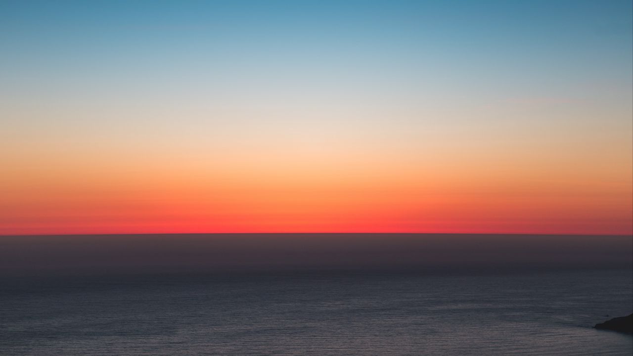 Wallpaper horizon, sea, sunset, sky