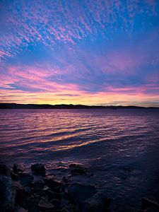 Preview wallpaper horizon, sea, sunset, stones