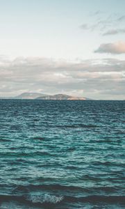 Preview wallpaper horizon, sea, waves, hills