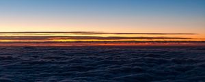 Preview wallpaper horizon, sky, clouds, sunset