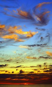 Preview wallpaper horizon, sun, sky, clouds