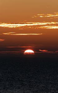 Preview wallpaper horizon, sunset, cloud, cloudy