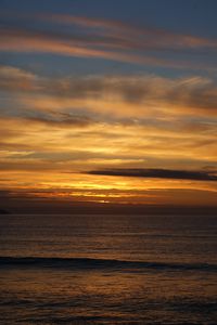 Preview wallpaper horizon, sunset, water, clouds, sea