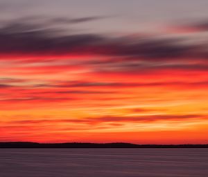 Preview wallpaper horizon, sunset, water, sky