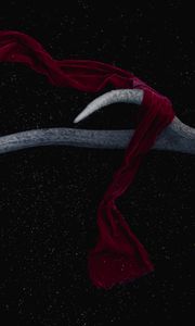 Preview wallpaper horn, scarf, starry sky, dark