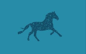 Preview wallpaper horse, drawing, background, patterns