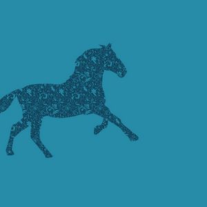 Preview wallpaper horse, drawing, background, patterns