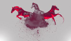 Preview wallpaper horse, paint, spray, abstraction