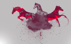 Preview wallpaper horse, paint, spray, abstraction