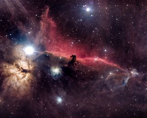 Preview wallpaper horsehead nebula, galaxy, space, stars, clouds, universe