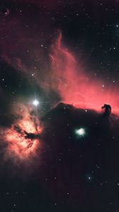 Preview wallpaper horsehead nebula, nebula, stars, glow, space