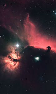 Preview wallpaper horsehead nebula, nebula, stars, glow, space
