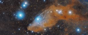 Preview wallpaper horsehead nebula, nebula, stars, glare, space