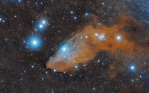 Preview wallpaper horsehead nebula, nebula, stars, glare, space