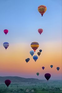 Preview wallpaper hot air balloons, flight, sky, sunrise