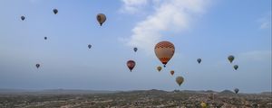 Preview wallpaper hot air balloons, height, relief