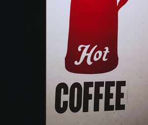 Preview wallpaper hot coffee, inscription, teapot