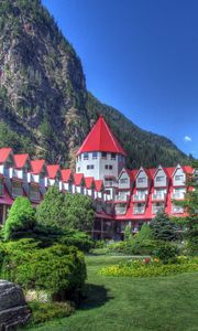 Preview wallpaper hotel, canmore, canada, nature