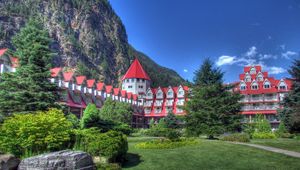 Preview wallpaper hotel, canmore, canada, nature