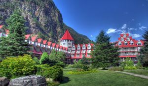 Preview wallpaper hotel, canmore, canada, nature