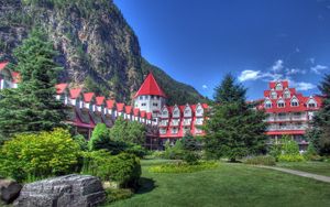 Preview wallpaper hotel, canmore, canada, nature