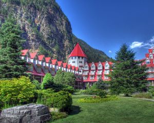 Preview wallpaper hotel, canmore, canada, nature