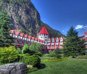 Preview wallpaper hotel, canmore, canada, nature