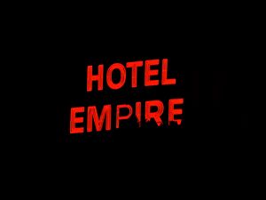 Preview wallpaper hotel, neon, inscription, signboard