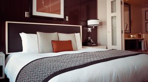 Preview wallpaper hotel, room, bed, furniture, design, interior